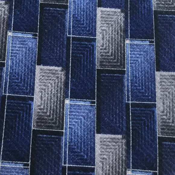 UMBERTO BOSSI BLUE, GREY ALL SILK TIE - Picture 2 of 10